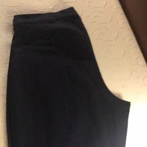 2 pair pull-on trouser, 1 dark charcoal, 1 navy